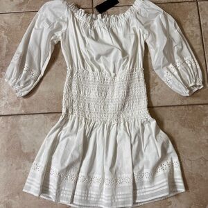 Gianni Bini White Off-Shoulder Mini Dress